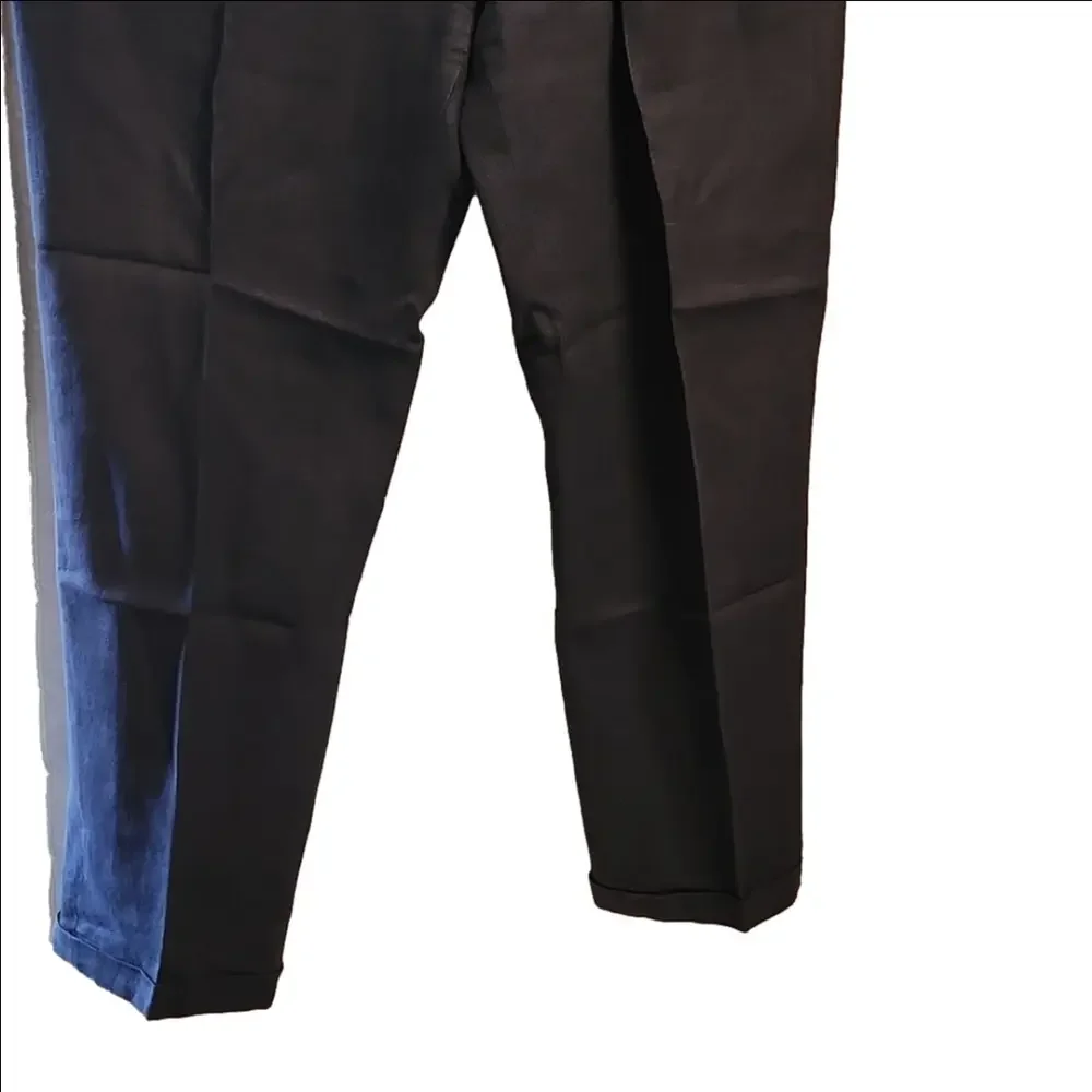 Union made Ralph Lauren 70's navy linen pleated front plus size pant  38